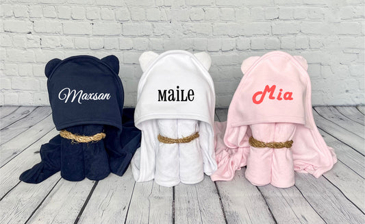 Personalized Hooded Baby Bath Towel