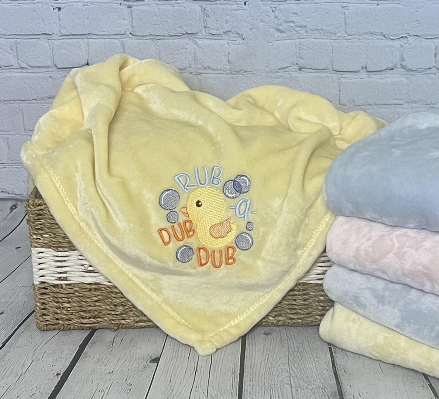 Rub A Dub Dub nursery rhyme baby blanket