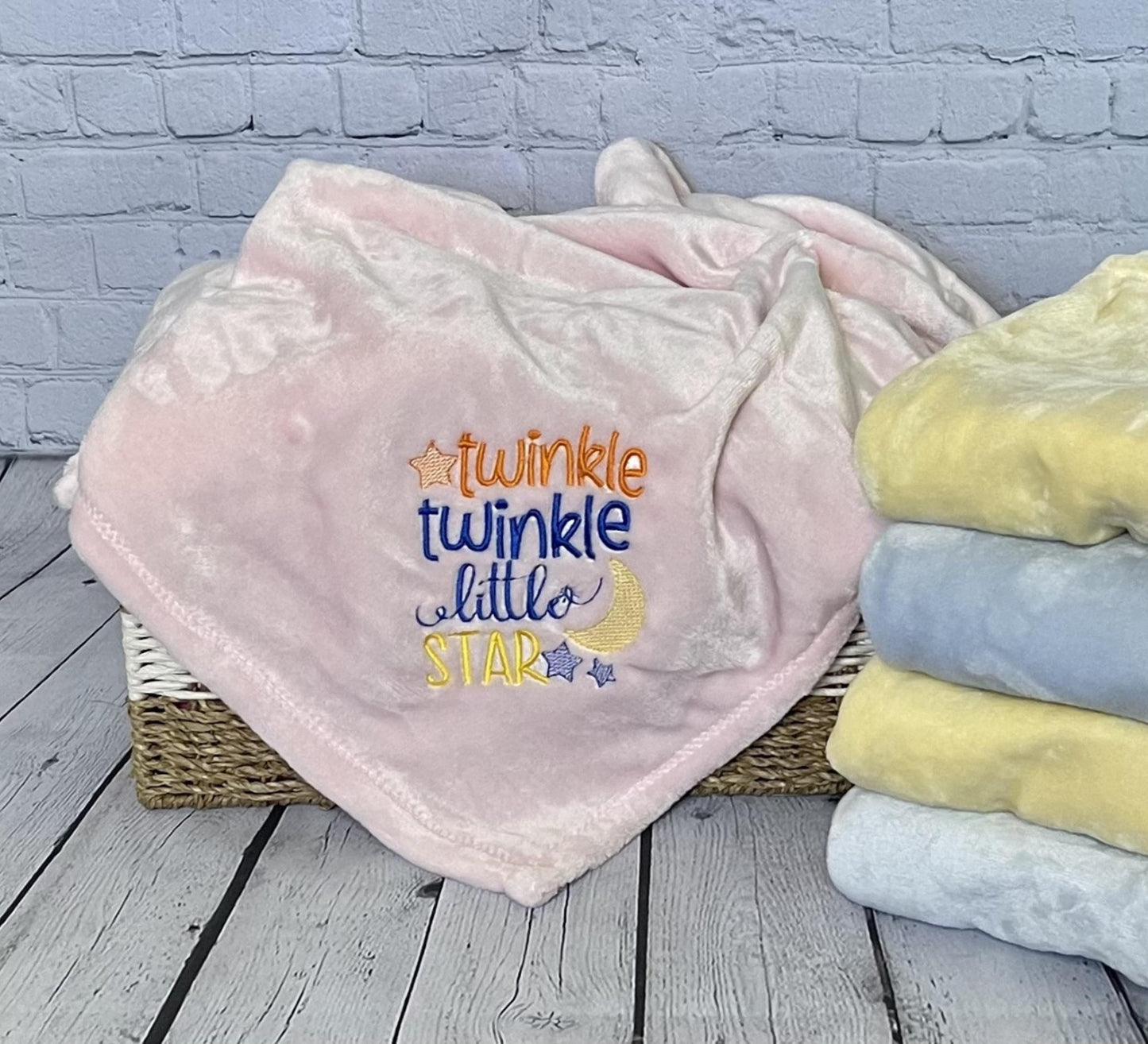 Twinkle Twinkle Little Star nursery rhyme baby blanket